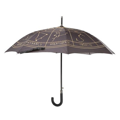 Black Astrology Wheel Umbrella